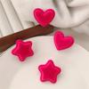 1 Pair Hair Clips Bowknot Heart Star Shape Hair Pins Velvet Material Cover Side Bangs Hairpins Hair Accessories