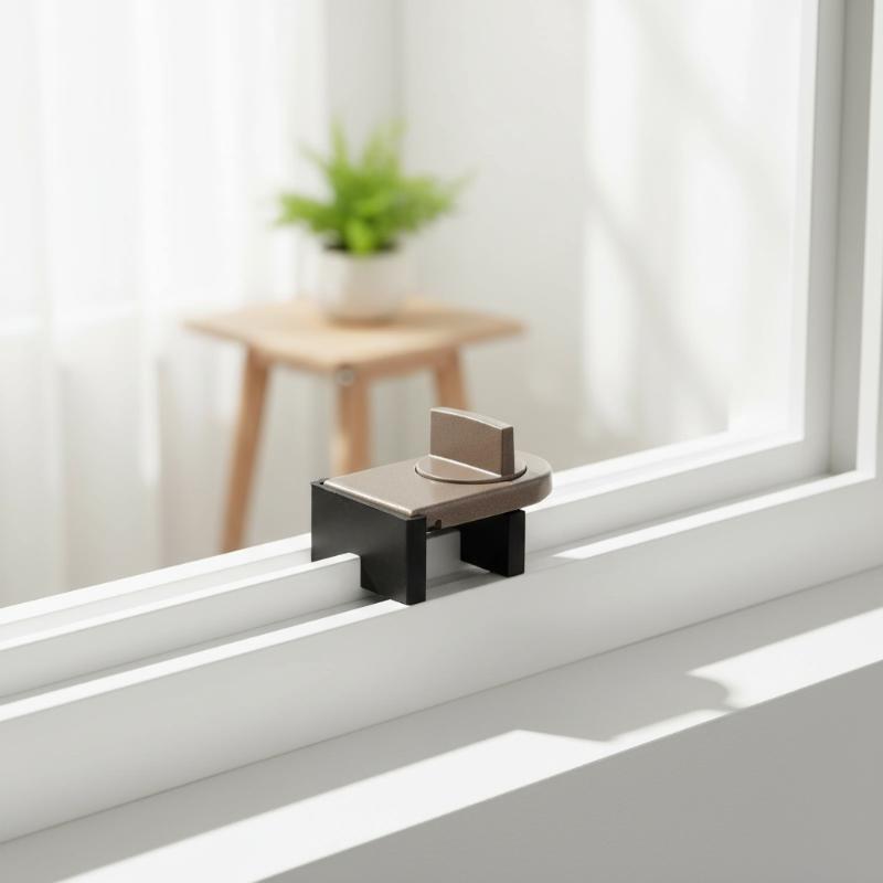 Seamless Installation No-Drill Sliding Door Lock for Window Safety and Security