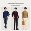 SEPTWOLVES Men's Anti-Static Machine-Washable Crew Neck Knit Sweater