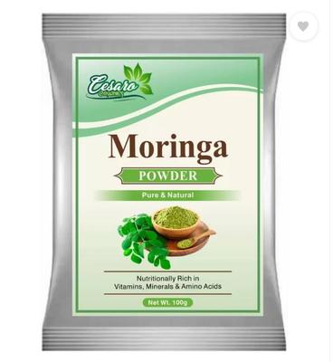 Cesaro Organics 100 % Bio-Moringa-Pulver, gut für Haut und Haar, Immunitätsverstärker, Gewichtsverlust, 2er-Set  (100 g x 2)