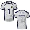 Blue Lock Gagamaru #1 Anime Soccer Jersey, Short Sleeve Cosplay Costume Sports Tee Breathable Football Uniform for Anime Fans