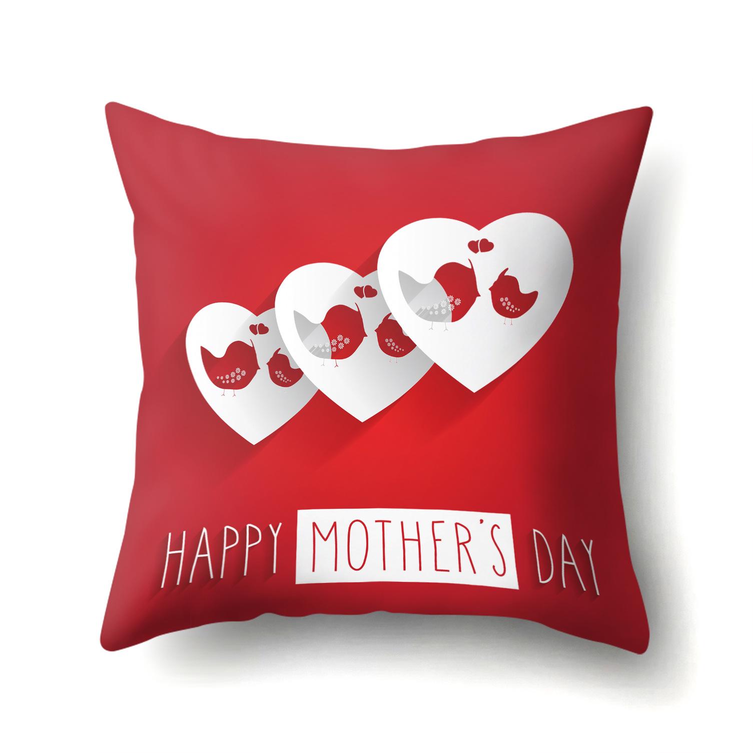 

Digital Printing Creative Mother s Day Polyester Pillow Cover 45 * 45 without pillow core