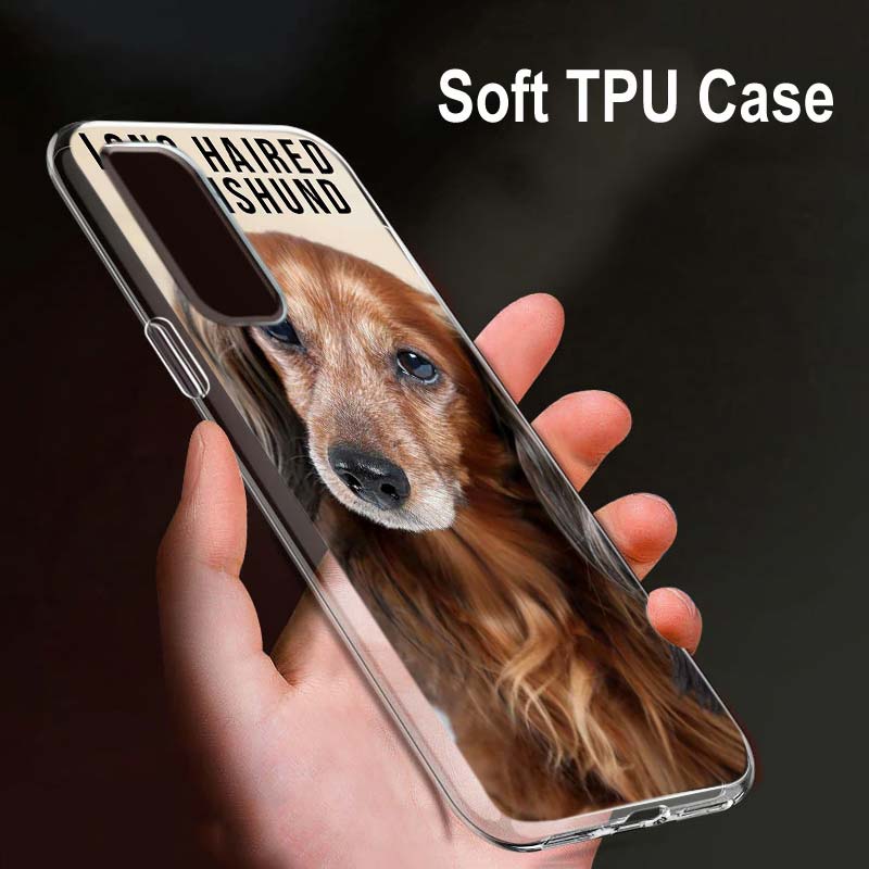 Dachshund Doberman Dog para OPPO Reno7 SE 6 5 ZF 4G 5G Find X2 X3 Neo Lite Pro Plus Capa de telefone transparente macia Coque