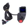 Thumb Voltmeter with LCD Digital Battery Voltage Display and 3 Speed Switch for Bike Bicycle