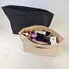 Dumpling-Shaped Felt Cosmetic Bag with Inner Lining for Storage and Organization
