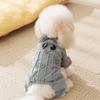 Plush Collar Corduroy Dog Clothes Winter Warm Medium and Small Dog Four-legged Cotton-padded Clothes Pet Four-legged Clothes