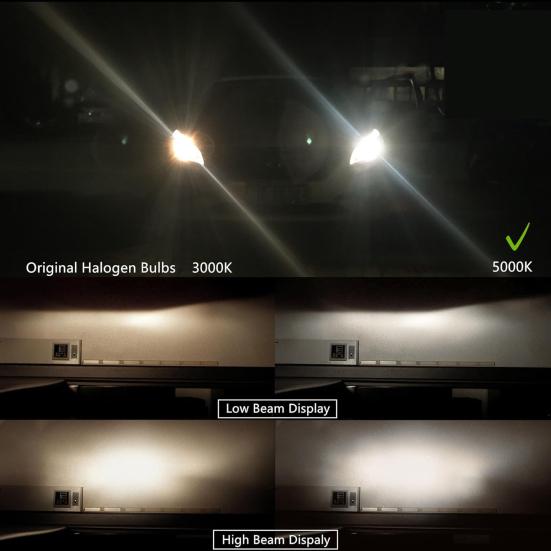 2Pcs H11 Halogen Headlight Bulbs Fog Lights 12V 55W White 5000K Super Bright Universal Car Light Headlamp Replacement Parts