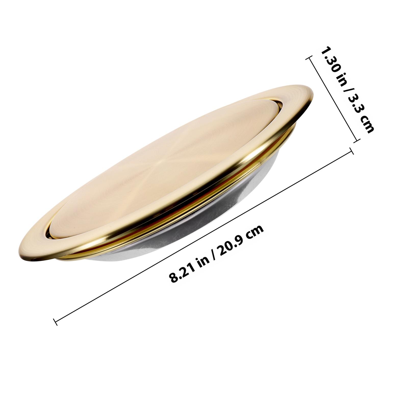 

Stainless Steel Recessed Trash Can Lid Swing Open Countertop Garbage Cover for Kitchen Bathroom Hotel Hospital Use золотистый