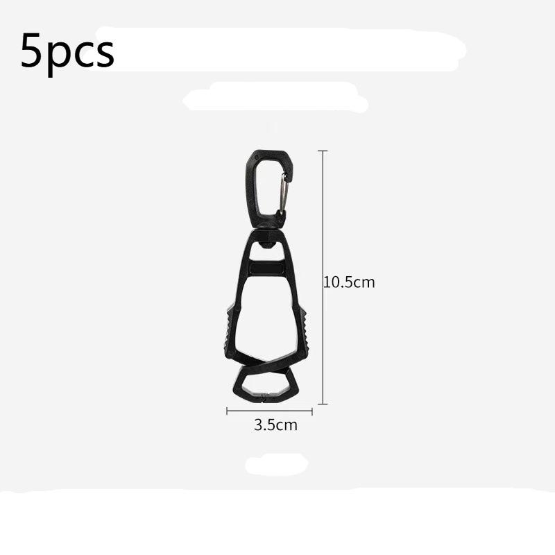 Heavy Duty Tactical MOLLE Attachment Clips 5Pcs Lightweight Durable Plastic for Hiking Backpack Webbing Organizer