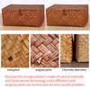 Flat Seagrass Storage Bins With Lid Wicker Woven Storage Basket Household Sundries Storage Organizer For Shelf, Closet, Bedroom