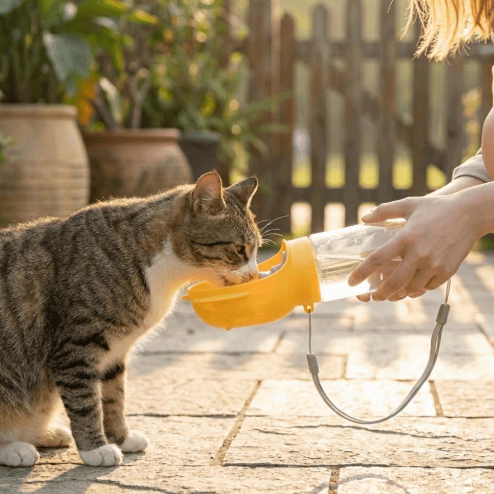 2 in 1 Pet Travel Cup Leakproof Dog Outing Kettle Drinking Bowl Pet Water Dispenser  Walking