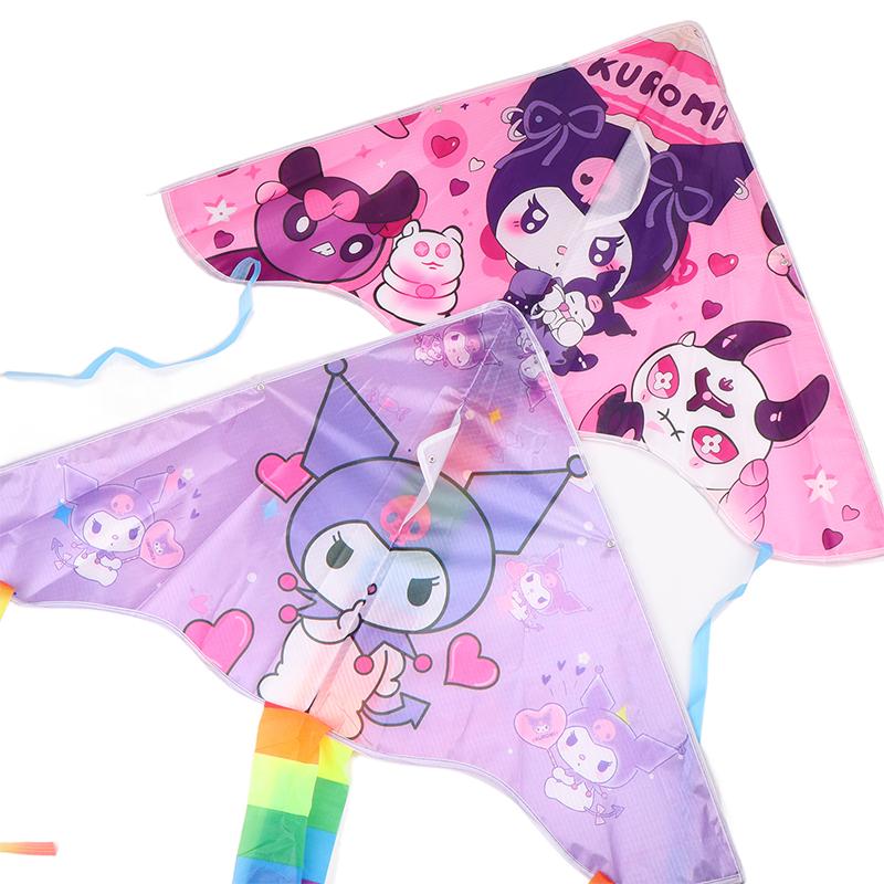 Cute Cartoon Colorful Triangle Kite Flying Toys Kite For Children Kids With 30M Kite String Outdoor Fun Sports Kites Toys