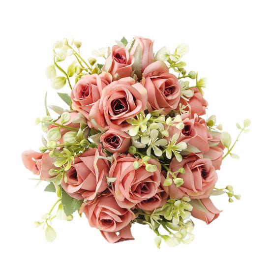 

Искусственный цветок розы со стеблем, домашний свадебный офисный стол, центральная часть, реалистичный букет из искусственных цветов верблюд