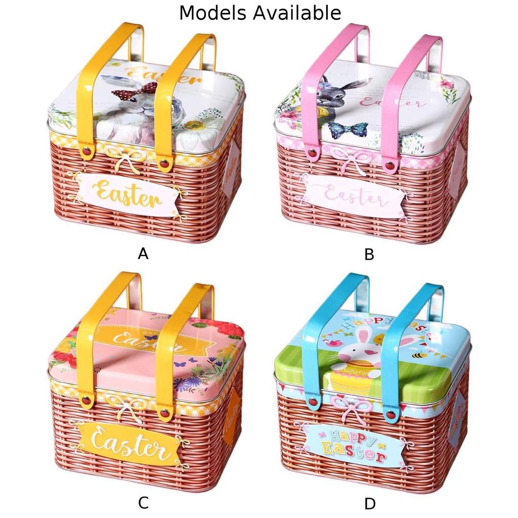 Large Cartoon Iron Box With Handle Tin Can For Storing Candy,Snacks,Miscellaneous Cookie Biscuit Tin Container 15*12.5*10.5cm