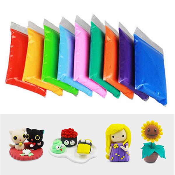 Buy 100g/Bag Play Doh Fimo Polymer Clay Air Dry Playdough Light Soft