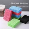 Wood Pulp Sponge Scrubber - Kitchen Cleaning Pad for Oil Stain Removal
