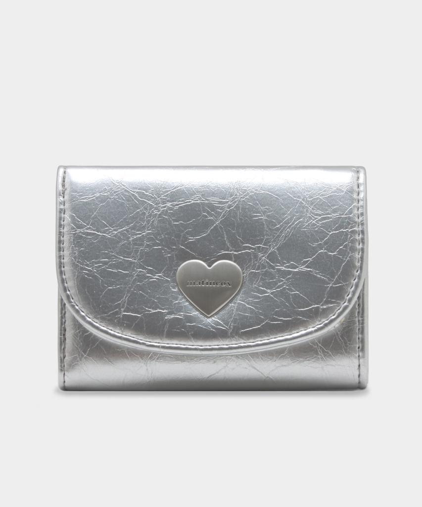 Matincox Heart Fold Wallet - Silver