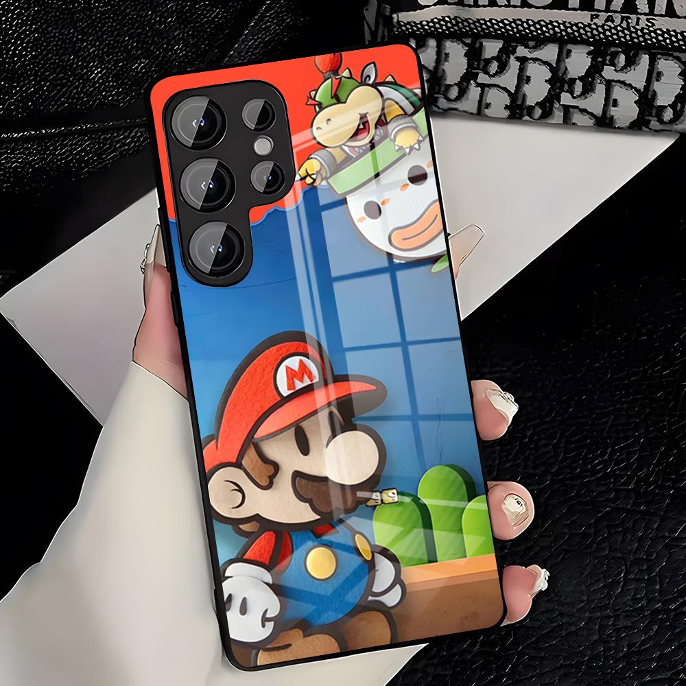 Game Super Mario Phone Case For Samsung S26 S25 Plus S20 S20 Plus S22 Ultra S23 FE S21 Plus S21 Ultra Glass Cover