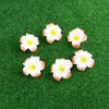 100Pcs 6Cm White Foam Flower Set Artificial Plumeria Hawaiian Frangipani for Wedding Party Decoration DIY Hair Accessories Beads