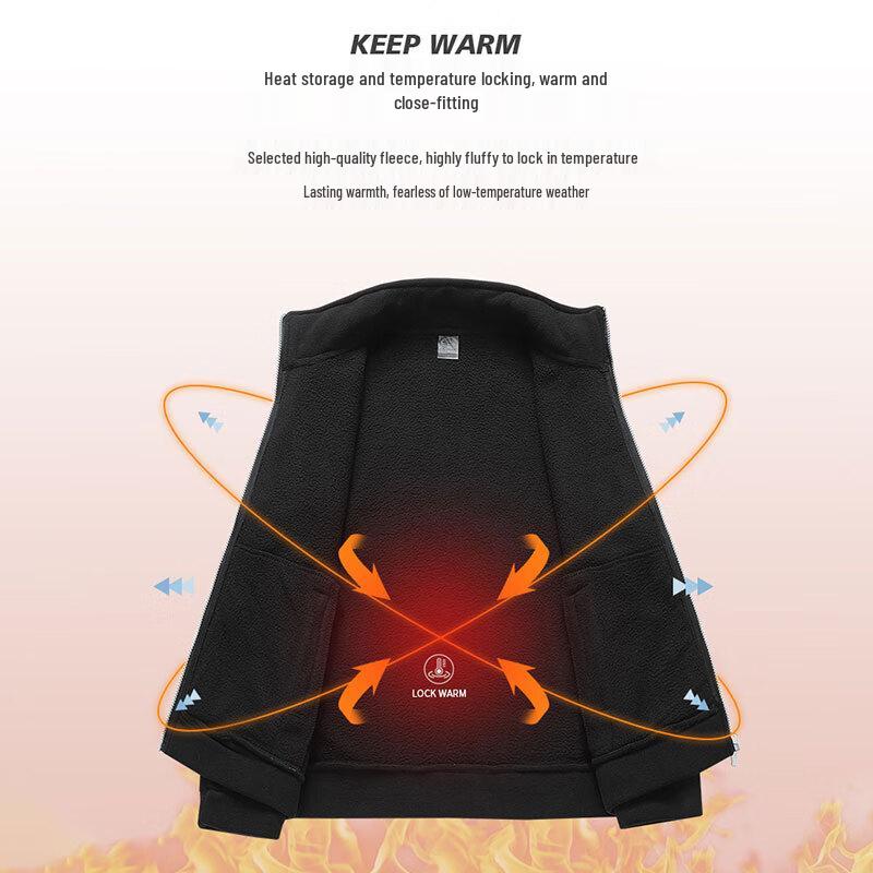 Men's Heavyweight Stand-Collar Fleece Jacket