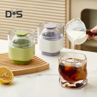 Molde de silicona para hielo esférico, fácil de desmoldar, con tapas, para hockey sobre hielo, de fusión lenta, para whisky, cócteles y bourbon.