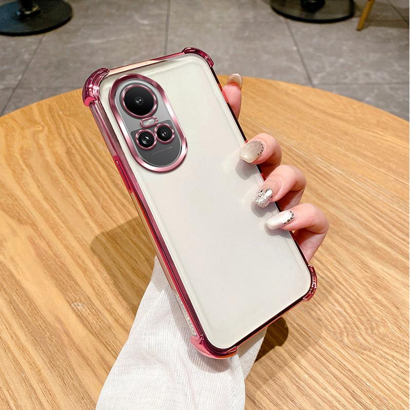 For Oppo Reno10 Case OPPO Reno 10 Pro Cover CPH2525 CPH2531 Phone Case Soft Bumper Shockproof Protect Cover Clear electroplate