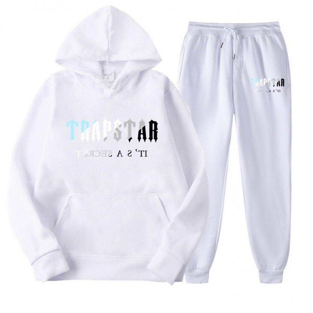 Women's Hooded Athletic Tracksuit Unisex Two-Piece Running Clothing Long Sleeve Pullover Hoodie Sweatshirt + Track Pants Set