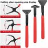 Universal Hand Seamer Sheet Metal Bending Pliers 45° 90° Straight Jaw for Roofing HVAC Auto Body Repair Metalworking Tool