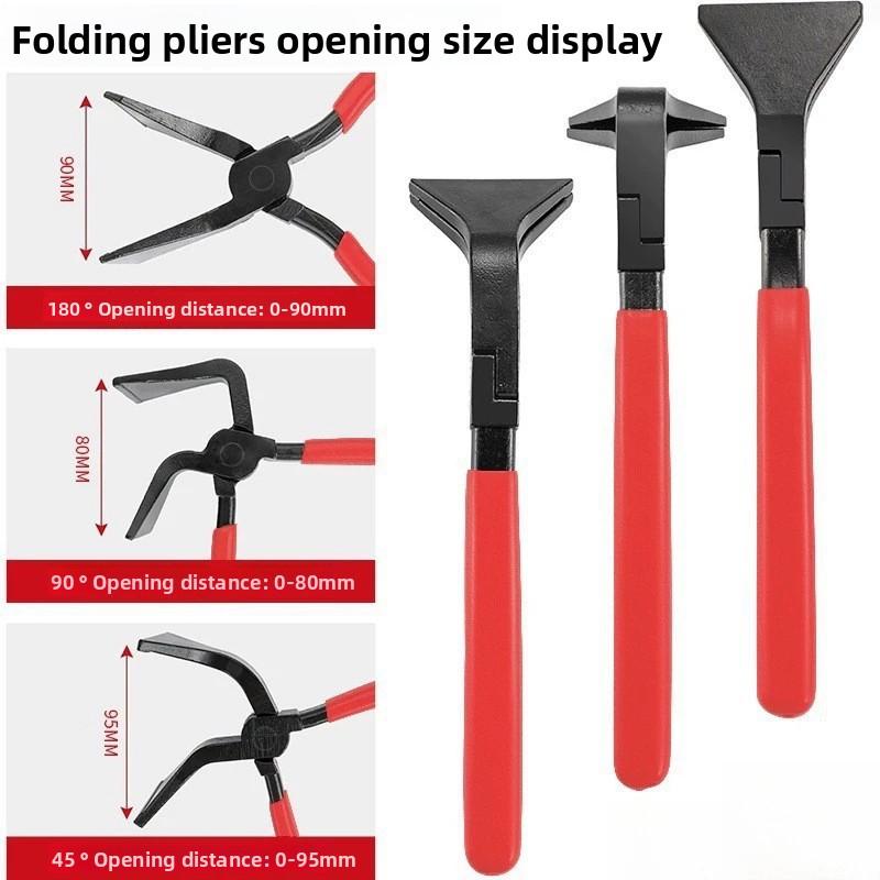 Universal Hand Seamer Sheet Metal Bending Pliers 45° 90° Straight Jaw for Roofing HVAC Auto Body Repair Metalworking Tool