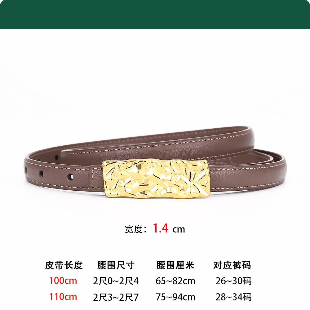 Belt Women'S Leather Belt Dress Fine Belt Women'S Premium Business