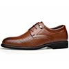 Fashion Summer New Business Breathable Hollow Leather Shoes Men's British Large Size Sandals Korean Casual Fashion Dress Shoes Male