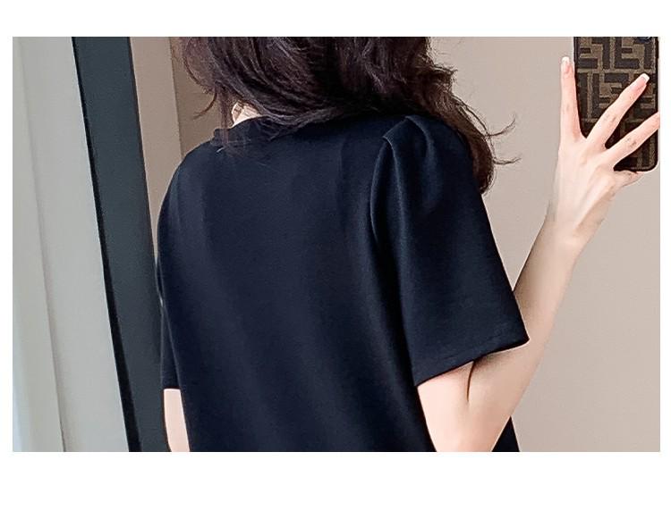 2024 French Designer Black Lace Patchwork Dress: Elegant, Slimming, Short-Sleeve