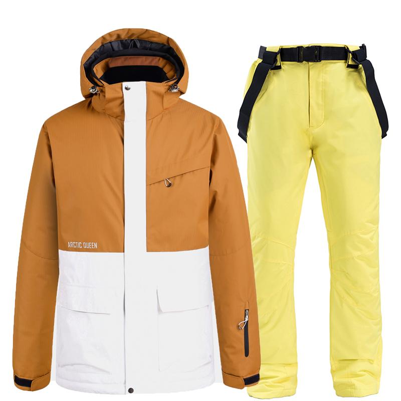 New Women's Ski Suit Winter Sports Breathable Warm Windproof Waterproof Skiing Snowboarding Jacket and Pants Men Ski Set Snowsuit