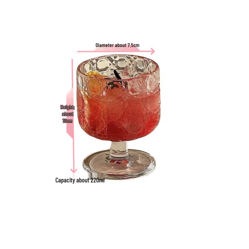 Deou Starlight Retro Short-Stem Glass Beverage Cups