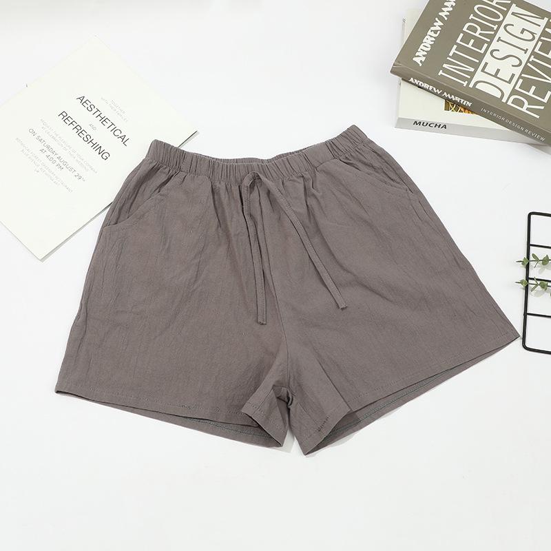 Women's Plus Size Cotton & Linen Casual Wide-Leg Shorts - Summer Home & Beach Hot Pants