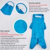 Waterproof Four-Legged Dog Raincoat with Hood Adjustable Closure Lightweight Pet Rain Jacket for Outdoor Protection