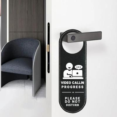 Double Sided Office Door Sign Business Reminder Signs Video Calling Progress Please Do Not Disturb Door Hanger for Hotel Office Meeting