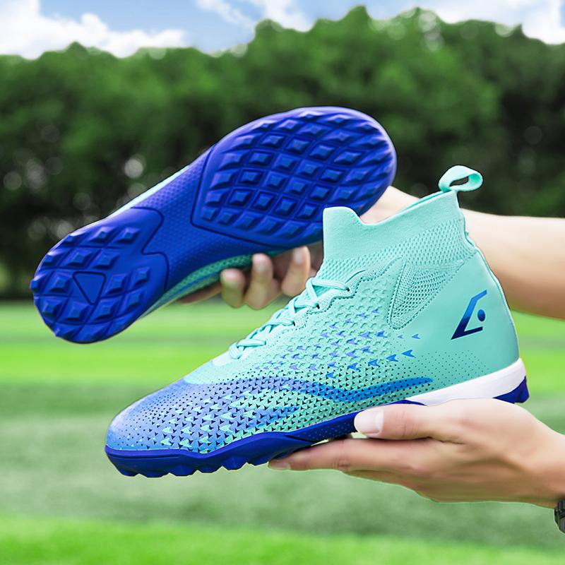Unisex Large-size Football Shoes  Nail Anti-slip/ Wear-resistant TPR Artificial Corthop Outdoor Children's Football Shoes
