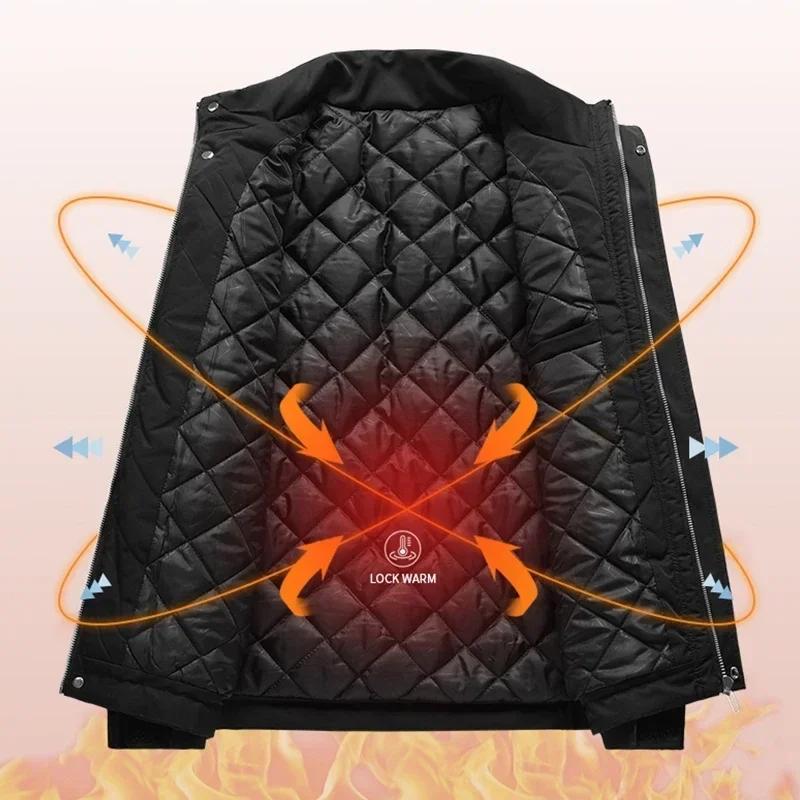 Winter Verdickung Trend Multi-funktionale Casual Plus-größe 8xl Jacke Koreanische Mode Stehen Kragen männer Tragen