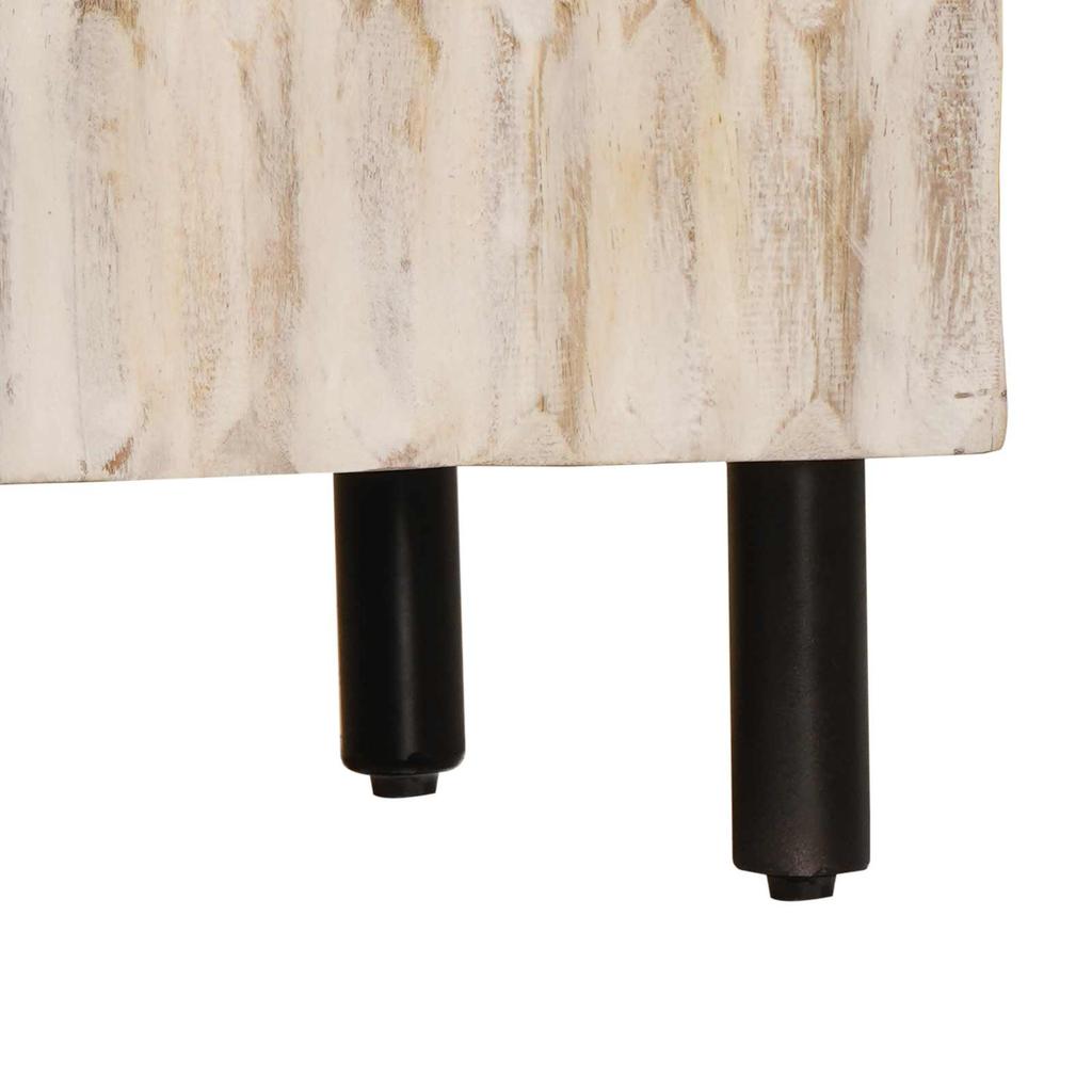 Sideboard with White Washed Surface 60 x 33 x 75 cm