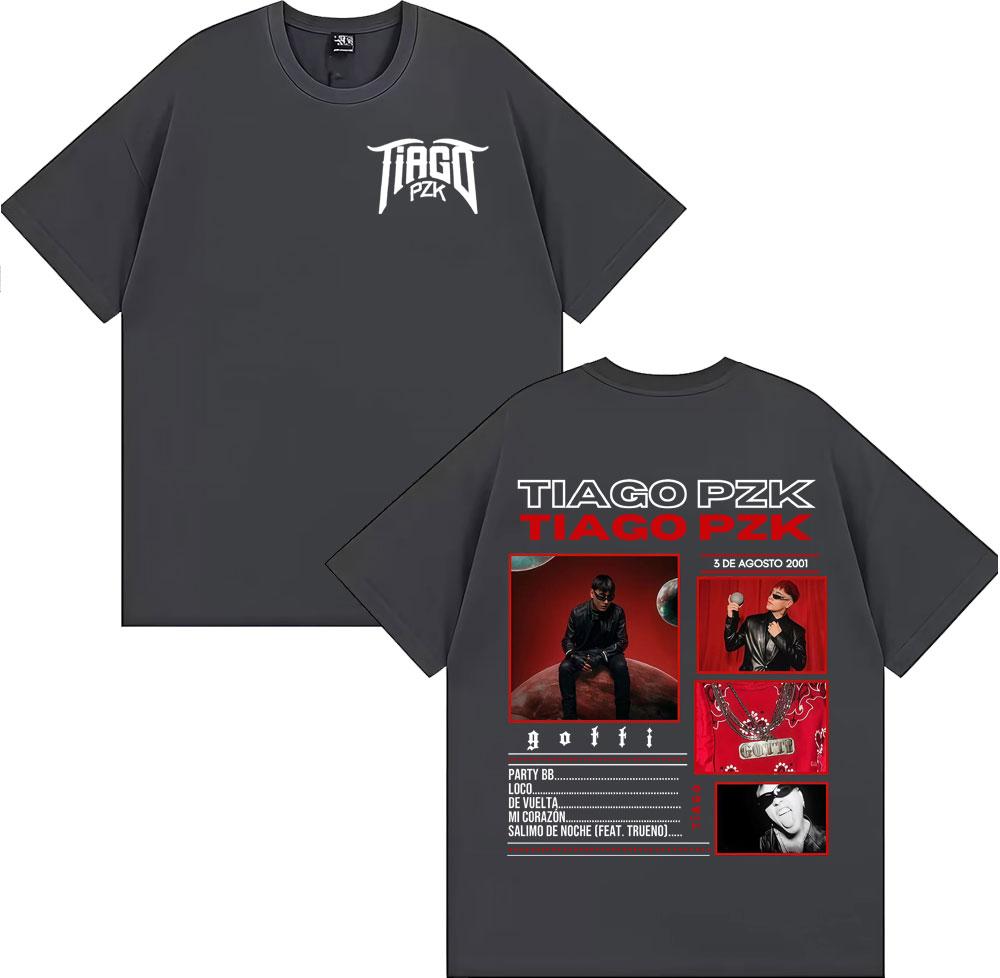 Rapper Tiago Pzk New Album 2025 Graphic T-shirts Men Women Fashion Trending High Street T-shirt Casual Cotton Oversized T Shirts
