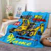 Custom Name excavator Theme Printed Blanket - Perfect for Couch, Bed, Travel & Outdoor Use | Machine Washable, Cozy & Durable.