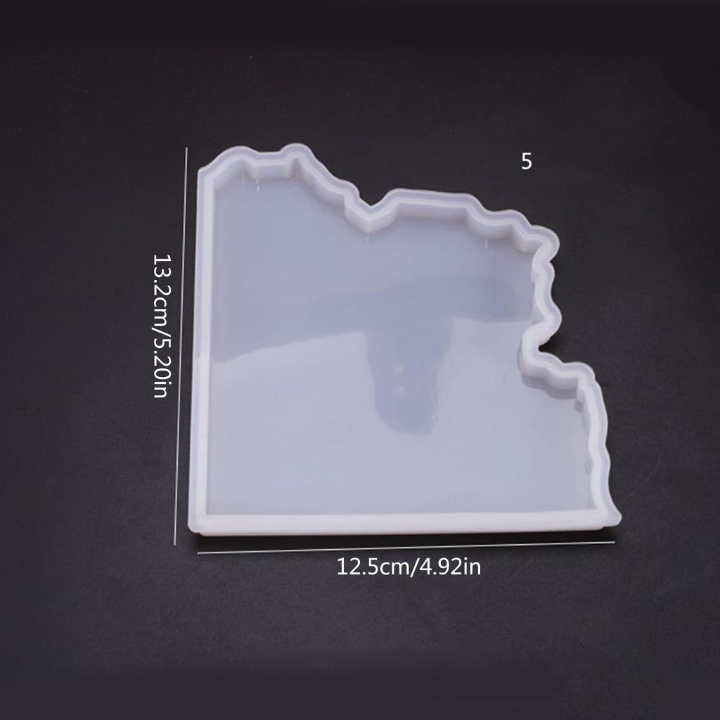 Crystal Epoxy Resin Mold Irregular Coaster Casting Silicone Mould Handmade DIY Crafts Decorations Making Tool