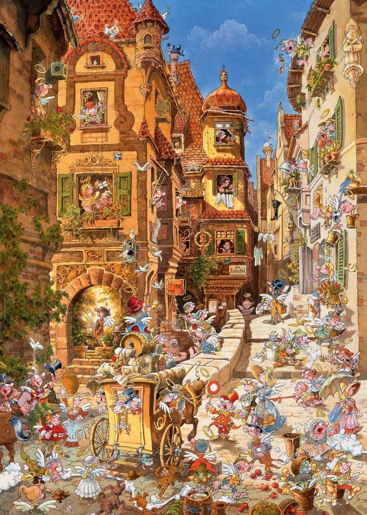 1000-piece HEYE Puzzle 29874 Michael Ryba: Romantic Town, By Day
