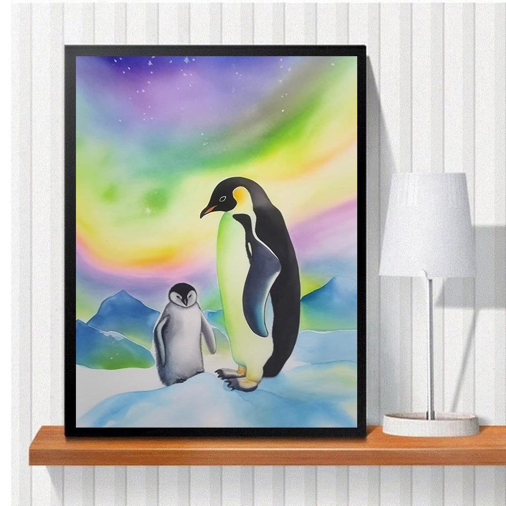 

DIY Алмазная картина Пингвин Набор для вышивки крестом Мозаика Искусство Алмазная картина Полный круг/Квадратный алмаз Украшение дома