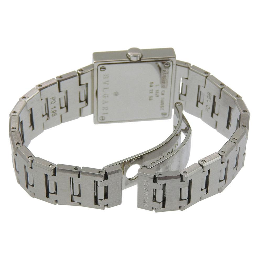 Bvlgari Quadlard Watches SQ22Stainless Steel Black blackDial Stainless Steel Quartz Analog Display Women Used