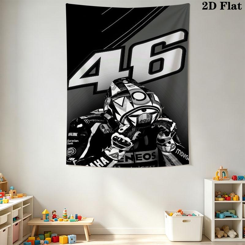 Rossi Force Wall Tapestry Aesthetic Wall Hanging Printed Fabric Blanket Decorative Tapestries for Bedroom Living Room Home Decor