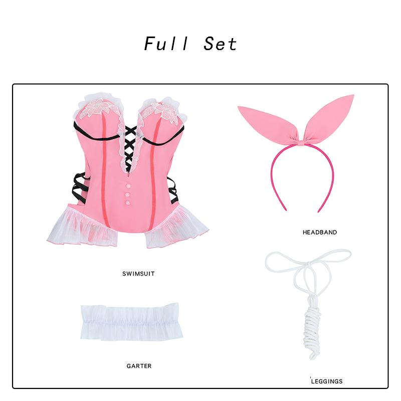 

Naraka Cos Bladepoint Комбинезон Костюм для косплея Ферия Шен Розовый купальник Сексуальный купальник для женщин XXXL