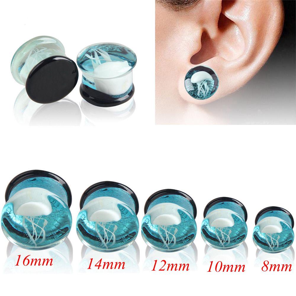 Paire or rose oreille Tunnel Plugs chair Jauges Expander conique Boucles d/'oreilles