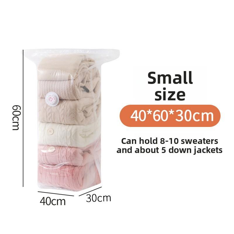 Vacuum Compression Bags for Clothing and Blankets, No Pump Space Saver, Heavy Duty Sealed Travel Packing Bags with Hand Roll